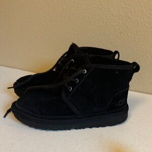 UGG Black Suede Lace-Up Boots